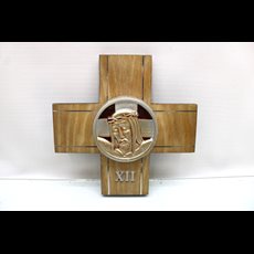8 1/2" Wood Carved Stations of the Cross SKU C1059-002